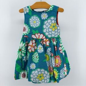 Mini Boden Toddler Girls Green Floral Sundress